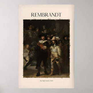 Póster Rembrandt La Ronda de Noche642 Famoso Maestro Hola
