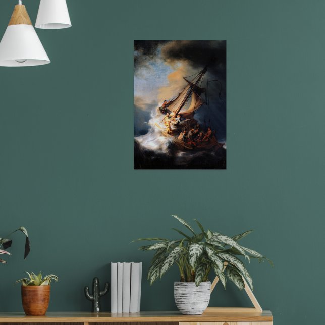 Póster Rembrandt - La tormenta del mar de Galilea (Salón 1)