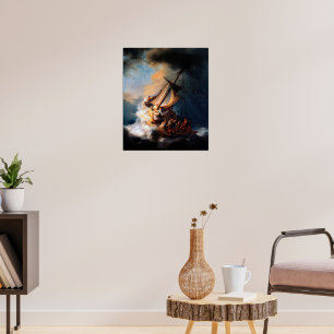Póster Rembrandt - La tormenta del Mar de Galilea