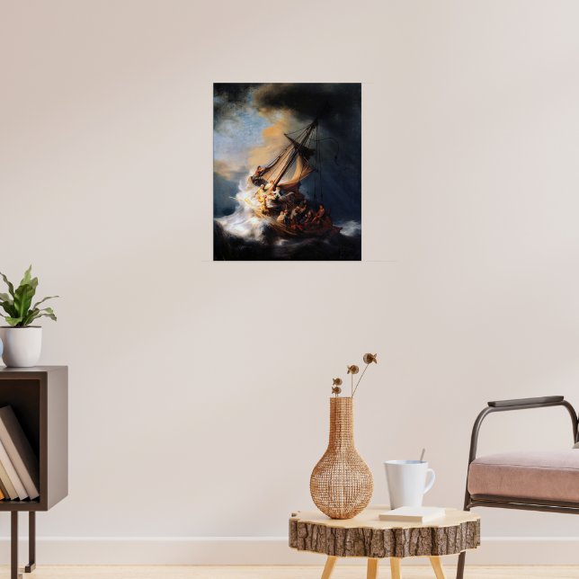 Póster Rembrandt - La tormenta del Mar de Galilea (Salón 3)