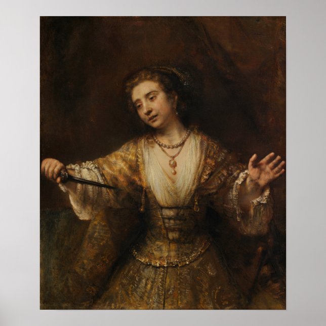 Póster Rembrandt - Lucrecia (Frente)
