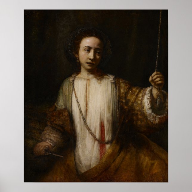Póster Rembrandt - Lucrecia (Frente)