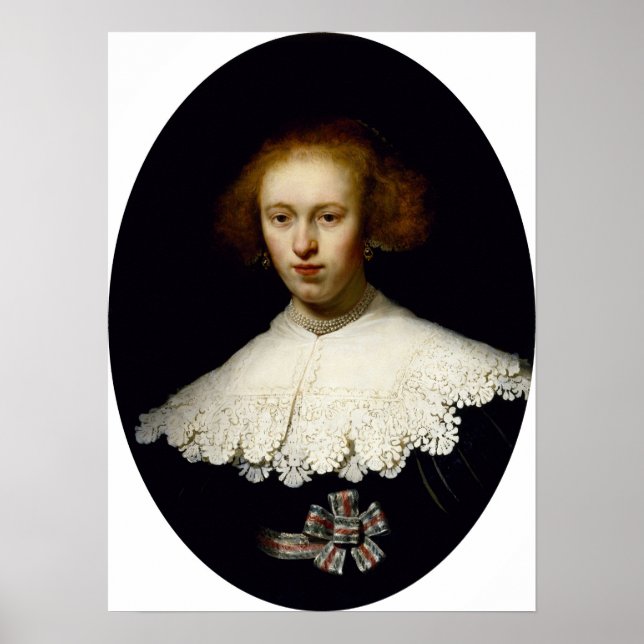 Póster Rembrandt - Mujer joven (Frente)