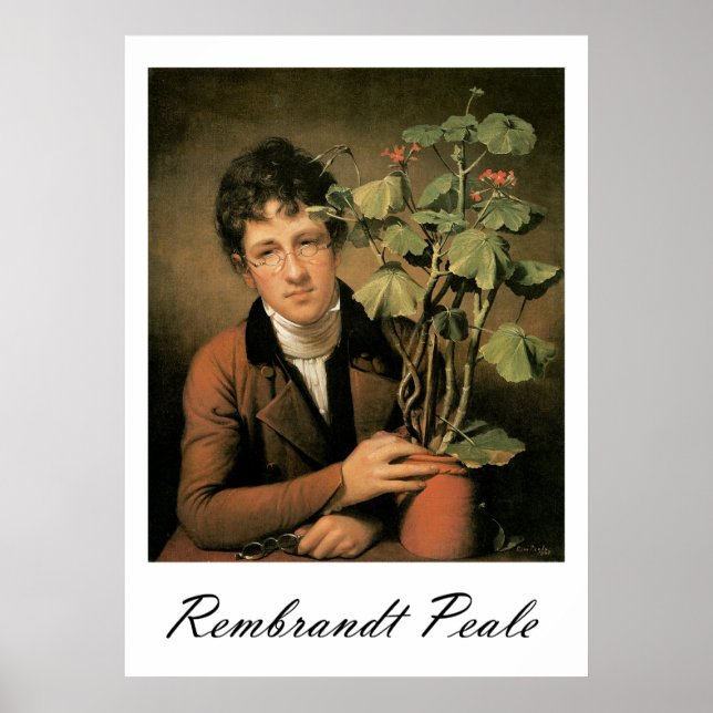 Póster Rembrandt Peale Rubens Peale con un Geranium 1 (Frente)