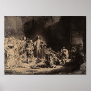 Póster Rembrandt - Predicción de Cristo, Prin de los Cien