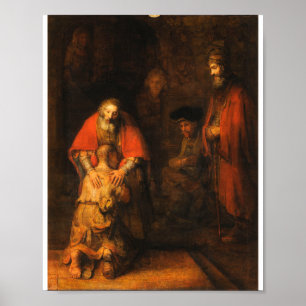 Póster Rembrandt - Regreso Del Hijo Prodigal