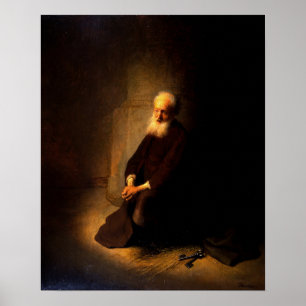 Póster Rembrandt - San Pedro en la cárcel, Apóstol Pedro