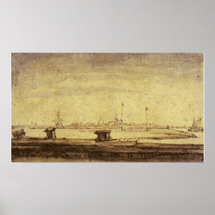 Póster Rembrandt - Schellingwou Visto Desde Diemerdijk 16