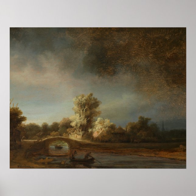 Póster Rembrandt Stone bridge (Frente)