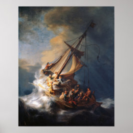 Póster Rembrandt Storm Sea of Galilee Painting