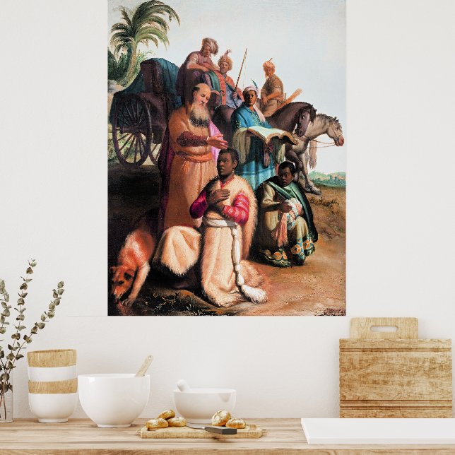 Póster Rembrandt - The Baptism of the Eunuch, (Cocina)