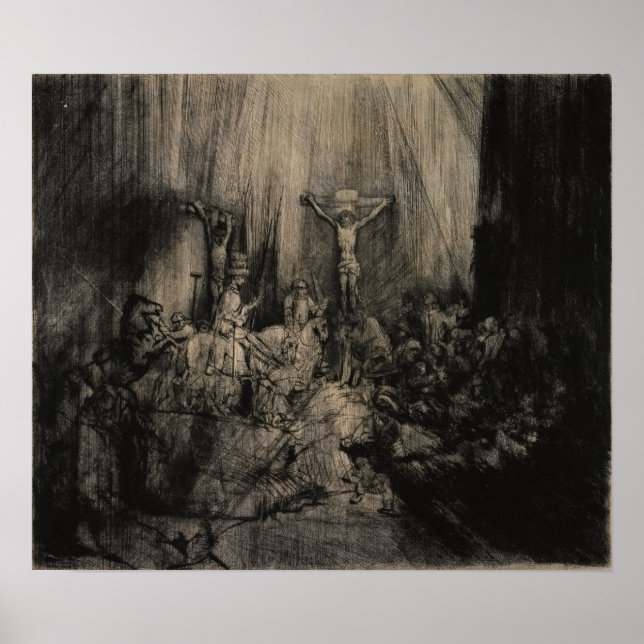 Póster Rembrandt - Tres cruces (Frente)