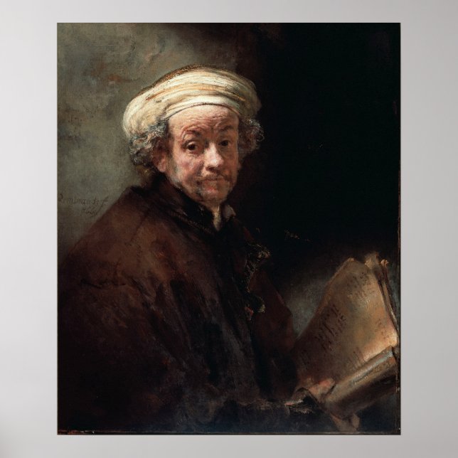 Póster Rembrandt Van Rijn, Autoportret (Frente)