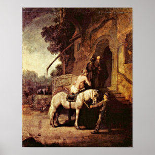 Póster Rembrandt Van Rijn - el buen samaritano