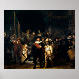 Póster Rembrandt Van Rijn, el guardia nocturna