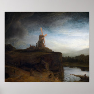 Póster Rembrandt van Rijn El Molino