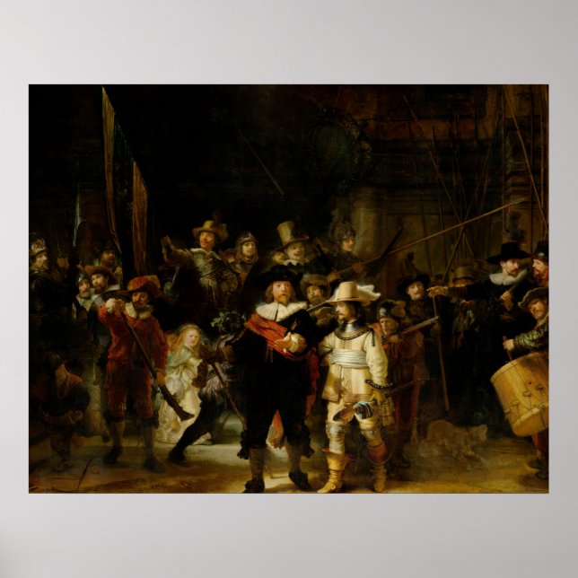 Póster REMBRANDT VAN RIJN- La escotilla 1642 (Frente)