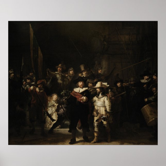 Póster Rembrandt - Vigilancia nocturna (Frente)