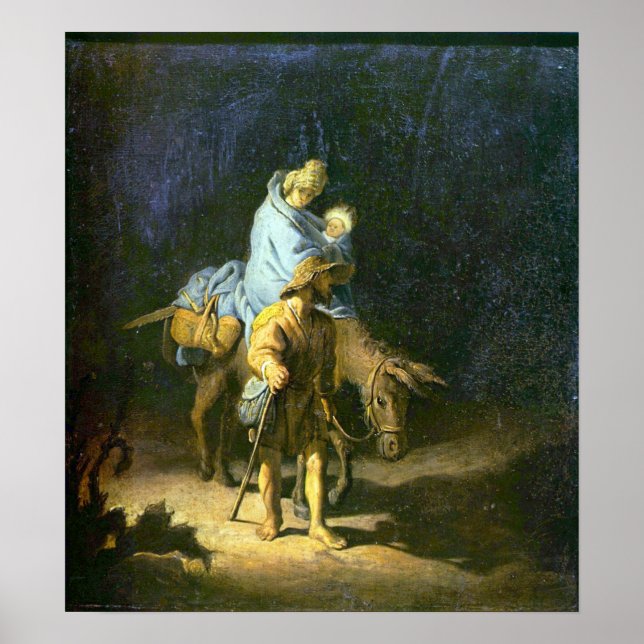 Póster Rembrandt - Vuelo a Egipto (Frente)