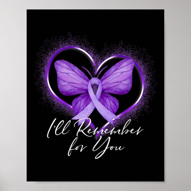 Póster Remember For You Alzheimerheimer's Awareness Purpl (Frente)
