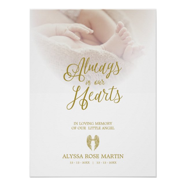 Póster Remember Little Baby Angel Loved Ones Passed Away (Anverso)