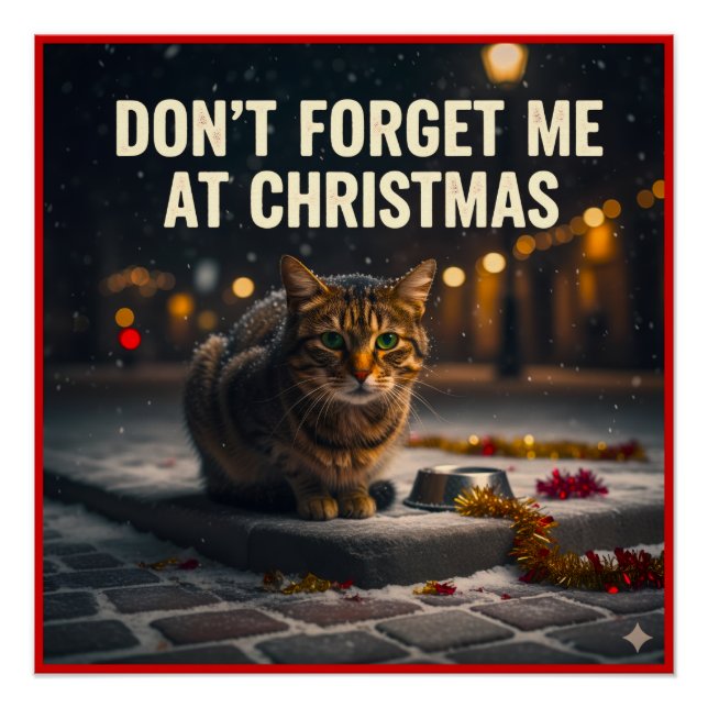 Póster Remember the poor cats at Christmas (Anverso)