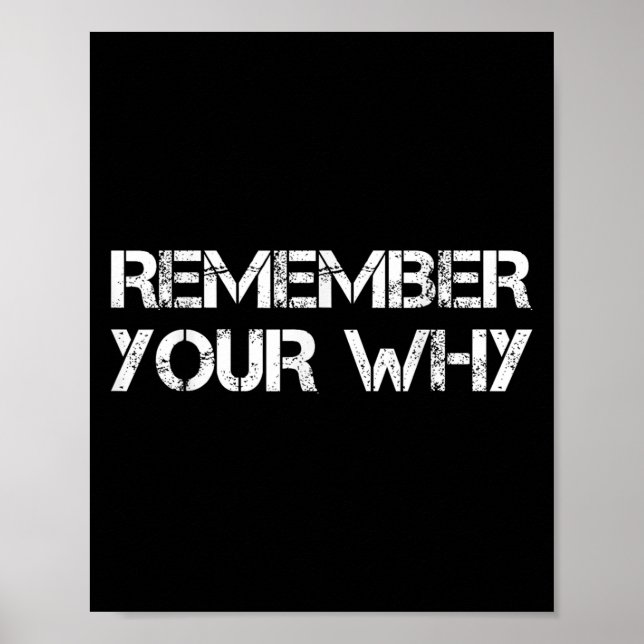 Póster Remember Your Why  (Frente)