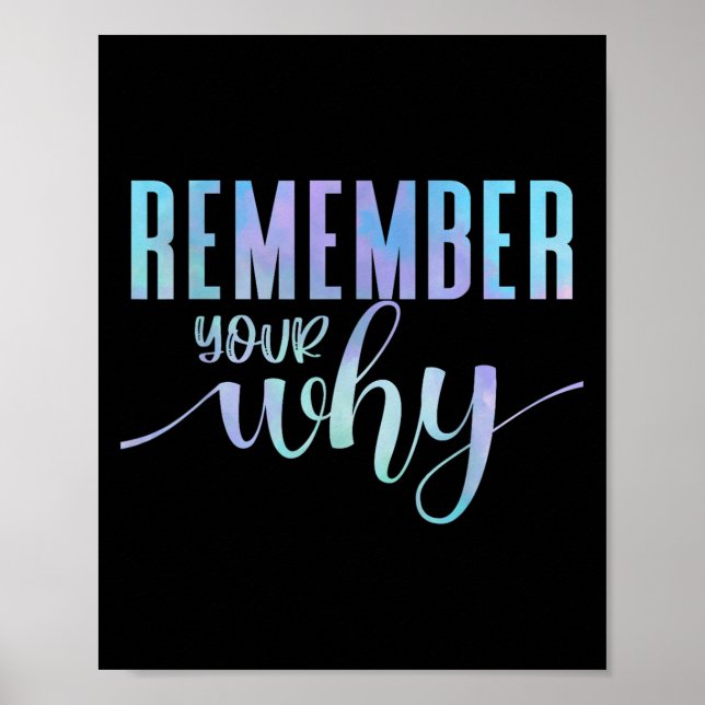 Póster Remember Your Why Gym Motivation Fitness Insration (Frente)