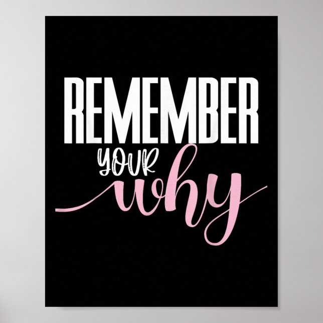Póster Remember Your Why Gym Motivation Fitness Insration (Frente)