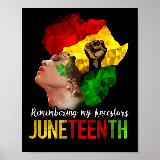 Póster Remembering My Ancestors Juneteenth Black 1865 (Frente)