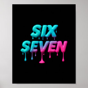 Póster Remera del meme Six Seven para niños y adultos de 
