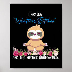 Póster Remera Dije Lo Que Sea Perezoso Yoga Meditando Ran