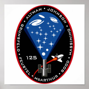 Póster Remiendo de la misión del STS 125