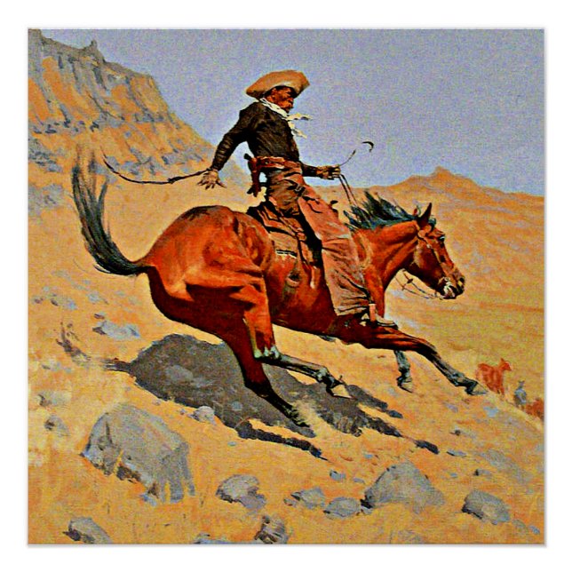 Póster Remington - El Cowboy, (Anverso)