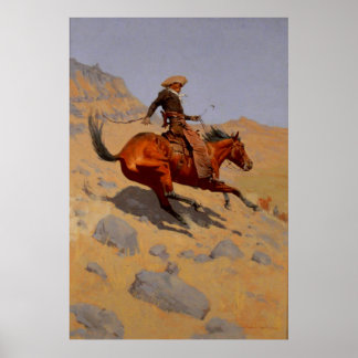 Póster Remington's The Cowboy 1902