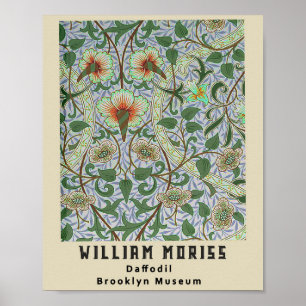 Póster Remix Vintage William Morris Narciso Floral