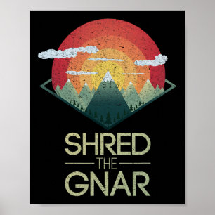 Póster Remo de nieve Desgarrar el Gnar Esquí Invierno Reg