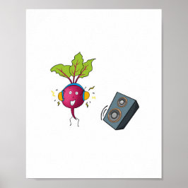 Póster Remolachas, ritmos, música, tema de dj