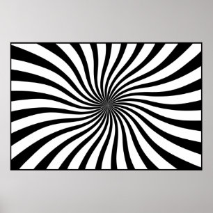 Póster Remolino blanco y negro