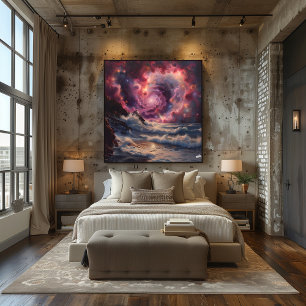 Póster Remolino Cósmico: Impresionista y Surrealista