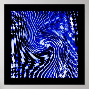 Póster Remolino de cebra azul