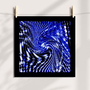 Póster Remolino de cebra azul
