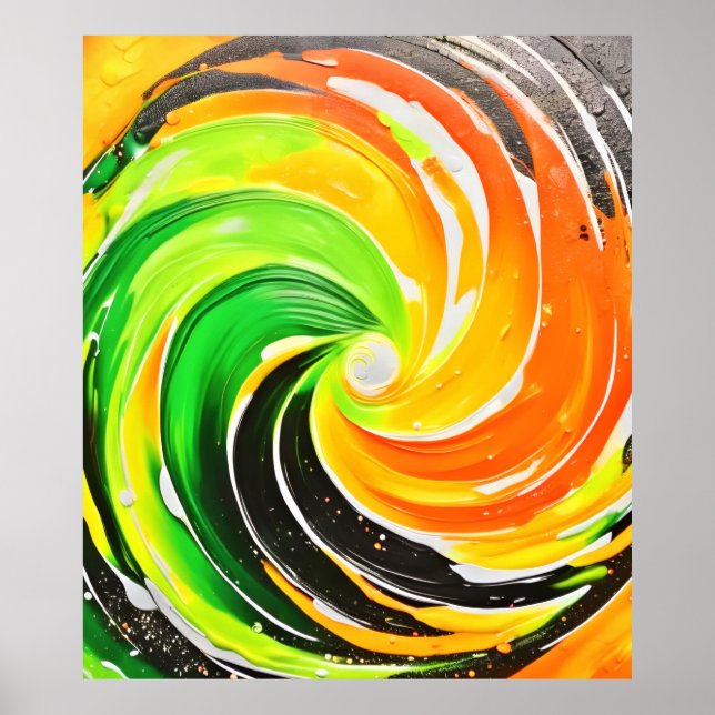Póster Remolino de color (Frente)