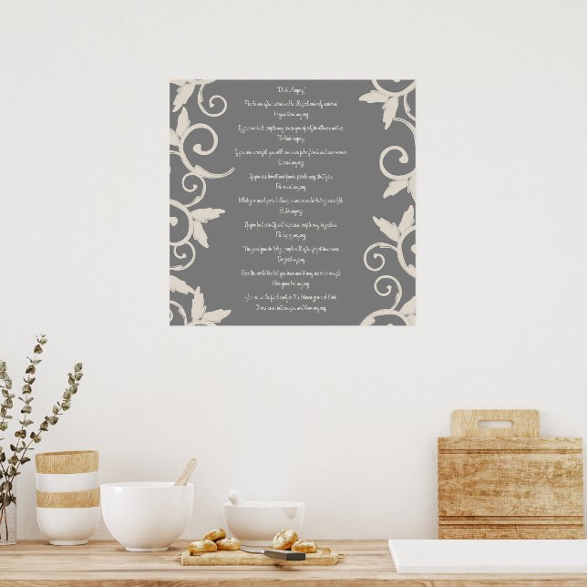 Póster Remolino Gris Hazlo De Todos Modos (Cocina)