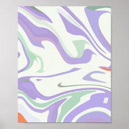 Póster Remolinos de Pastel Suave