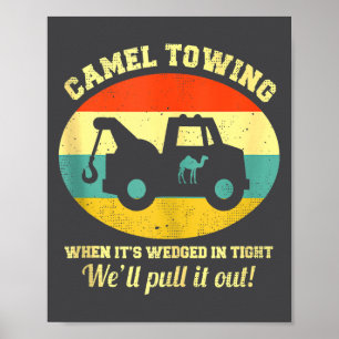 Póster Remolque de camello Retro humor adulto dicho diver