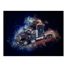 Remolque de tracción de semi negro 1