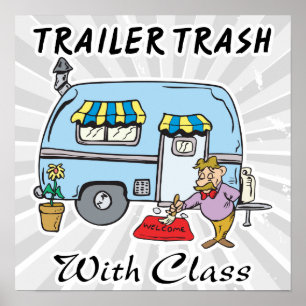 Póster remolque estacionar basura con clase