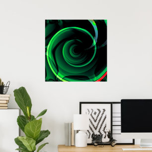 Póster Remolque verde