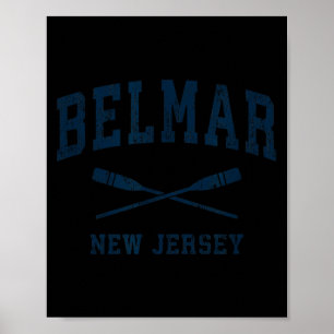 Póster Remos Náuticos Deportivos Vintage Belmar Nueva Jer